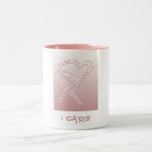 "I Care" Breast Cancer Remembrance Mug