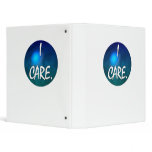 "I care" White Text in blue green circle- I care! Binder