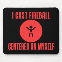 I Cast Fireball Mouse Pads