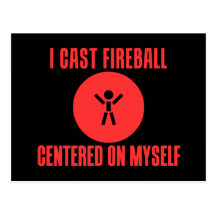 I Cast Fireball Post Cards