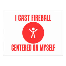 I Cast Fireball Postcard