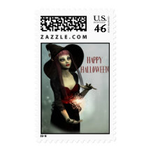 I cast my spell- Halloween Postage