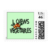I Chews Vegetables Garden Stamp