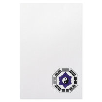 I Ching Black Lotus YinYang Stationery Paper