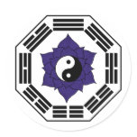 I Ching Black Lotus YinYang stickers