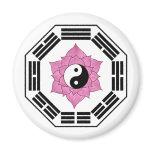 I Ching Lotus YinYang Magnets