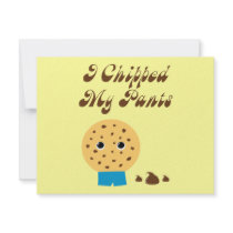 I Chipped My Pants Chocolate Chip Cookie invitations by ragingtrombones I Chipped My Pants Chocolate Chip Cookie invitations