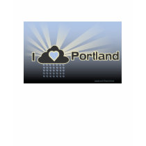 I Cloud Portland-Navy Blue T Shirt by theomnivore I Cloud Portland-Navy Blue T Shirt
