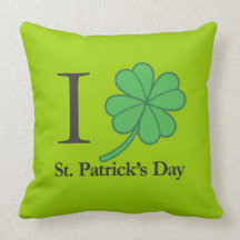 I Clover St. Patrick's Day Pillow