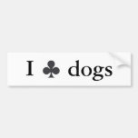I Club Dogs Bumper Stickers