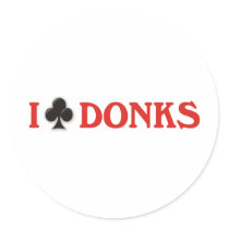 I Club Donks Round Stickers
