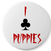 I CLUB PUPPIES giant button by mischiefmeister I CLUB PUPPIES giant button