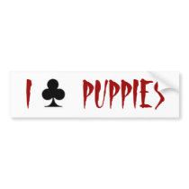 i club puppies in white bumper stickers by mischiefmeister i club puppies in white bumper stickers