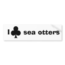 I club sea otters bumper stickers by JBertrand I club sea otters bumper stickers