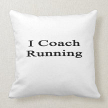I Coach Running Throw Pillow