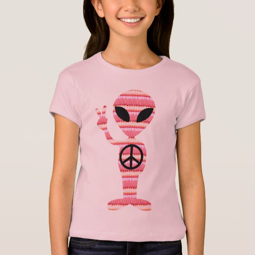 alien peace sign shirt