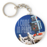 I Come in Peace Key Chain
