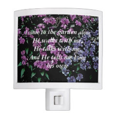 I Come to the Garden Alone Floral Night Light