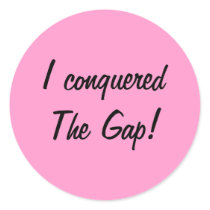 I conquered The Gap! stickers by fraxyl I conquered The Gap! stickers