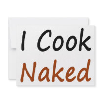 I Cook Naked Custom Invite