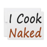 I Cook Naked Custom Invite