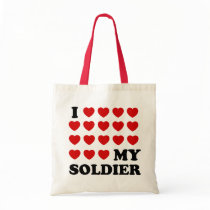 I (corazones) mi soldado bolsas