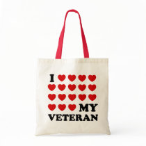 I (corazones) mi veterano bolsas