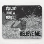 I COULDN'T HURT A MOUSE! MOUSE PAD