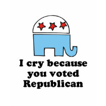 I cry because you voted republican baby t-shirt