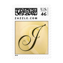 I - Custom Monogram Postage White Rose postage by aslentz I - Custom Monogram Postage White Rose postage