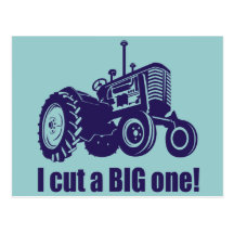 I Cut A Big One Landscaper Post Card
