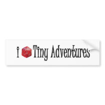 I d20 Tiny Adventures bumper sticker bumper stickers