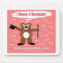 I Dance 4 Decimals Math Mousepad by calculatorhut I Dance 4 Decimals Math Mousepad