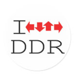 I DDR ROUND STICKERS