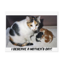 I DESERVE A MOTHER'S DAY! postcards by KABSANNIE I DESERVE A MOTHER'S DAY! postcards