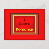 I Desire Romance postcards
