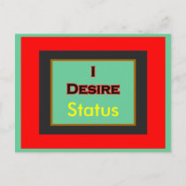 I Desire Status postcards