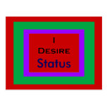 I Desire Status Postcard
