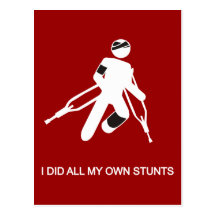 i did all my own stunts postcard
