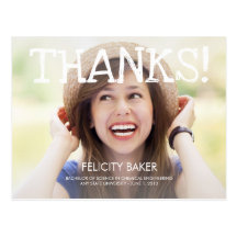 I Did It! Graduation Thank You Card Post Card