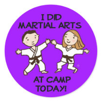 I did Martial Arts at Camp Today stickers