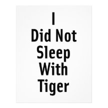 I Did Not Sleep With Tiger Personalized Letterhead