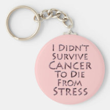 I Didn't Survive Cancer To Die Pink Stress Key Chain