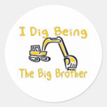 i dig big brother round stickers