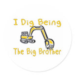 i dig big brother round stickers
