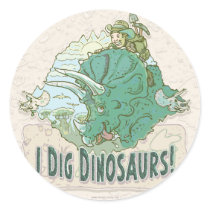 I Dig Dinosaurs for Dinosaur Hunters of all Ages stickers