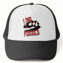 I DIG FOSSILS Skull Mesh Hats