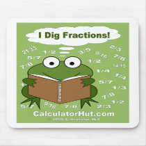 I Dig Fractions Math Mousepad by calculatorhut I Dig Fractions Math Mousepad