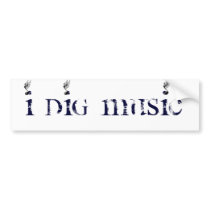 I DIg Music Winged bumper stickers