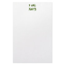 I Dig Plants Gardener Slogan Customized Stationery